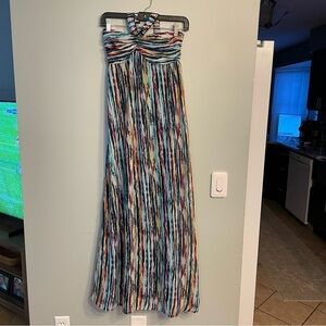 Xhiliration XS halter maxi dress